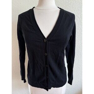 Pendleton Women’s Sweater Size S Black Button Front Cardigan Silk Blend